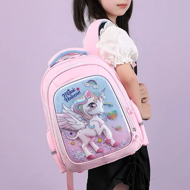 کیف و کوله دخترانه  وارداتی مناسب مدرسه   یونی کورن